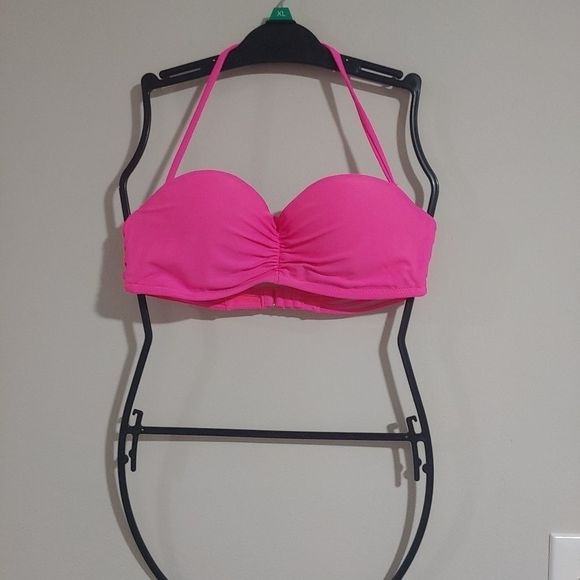 Hot pink strappy bikini top - Picture 1 of 5